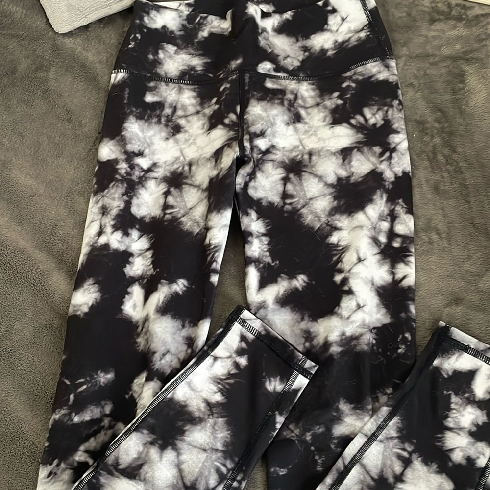 Black tye dye leggings from fabletics
